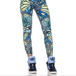 Large butterfly adidas leggings